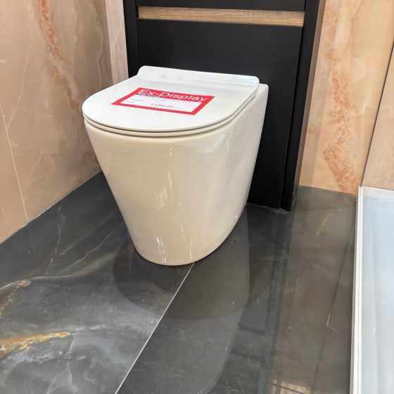 Surface Rimless Flush Back to Wall Suite W/ Soft Close Quick Release Seat